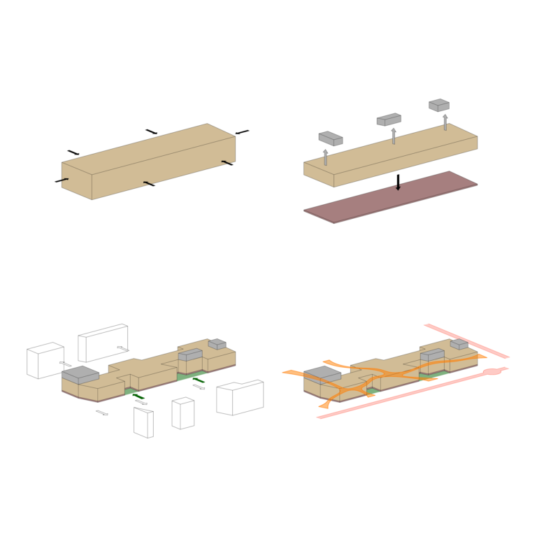 ZHAW, campus états-unis, bachelor thesis, Unicampus, clay, Auditorium, ensemble, shaping volume