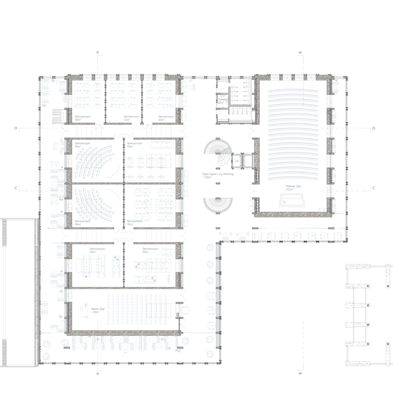 ZHAW, campus états-unis, bachelor thesis, Unicampus, clay, auditorium, upper floor