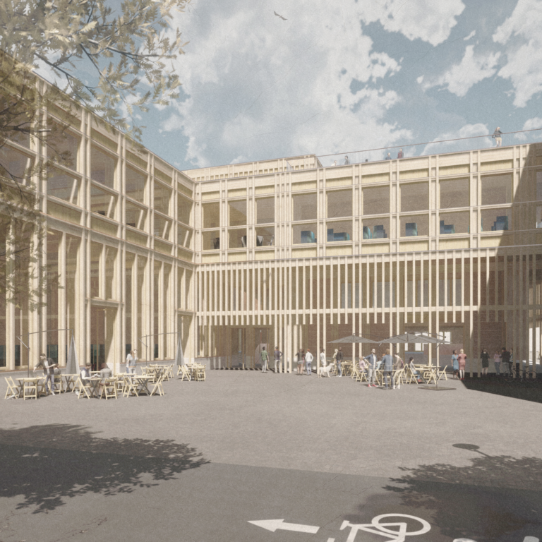 ZHAW, campus états-unis, bachelor thesis, Unicampus, clay, auditorium, visualisation, semi-public space