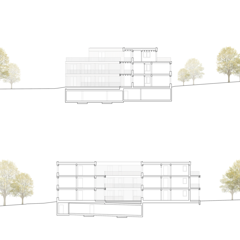 sections - ©schmid-zioerjen.ch Schmid Ziörjen Architektenkollektiv, Binningen, Holzbau, Wooden Building, sections