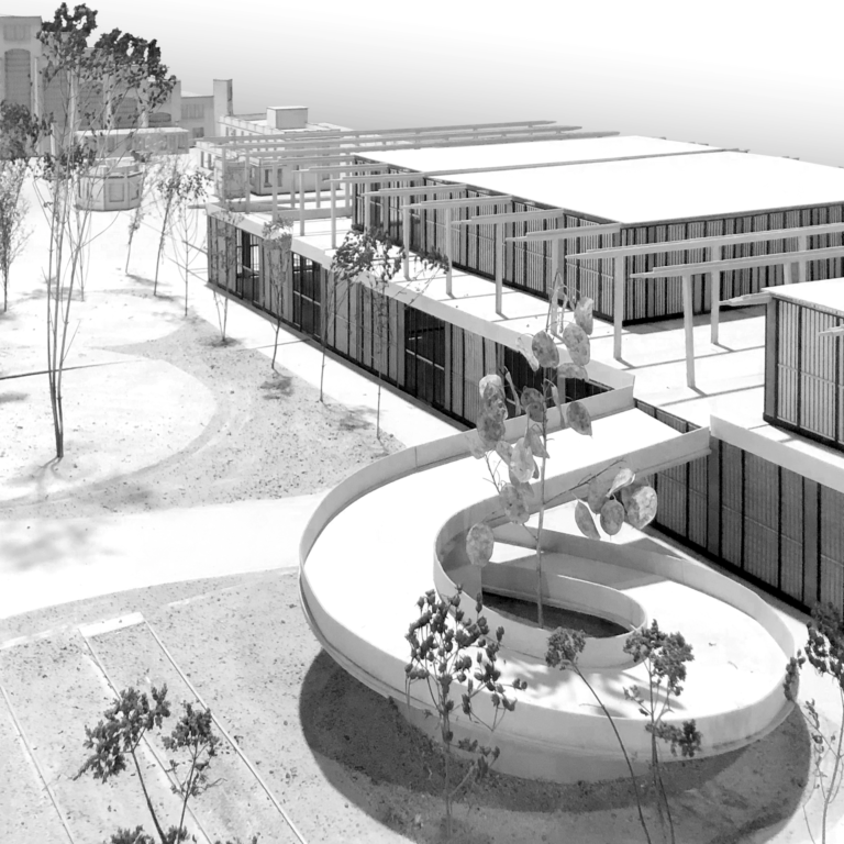 Modell ZHAW, Lyon, Stadtfoyer, Modell City Lobby vis-a-vis Halle Tony Garnier