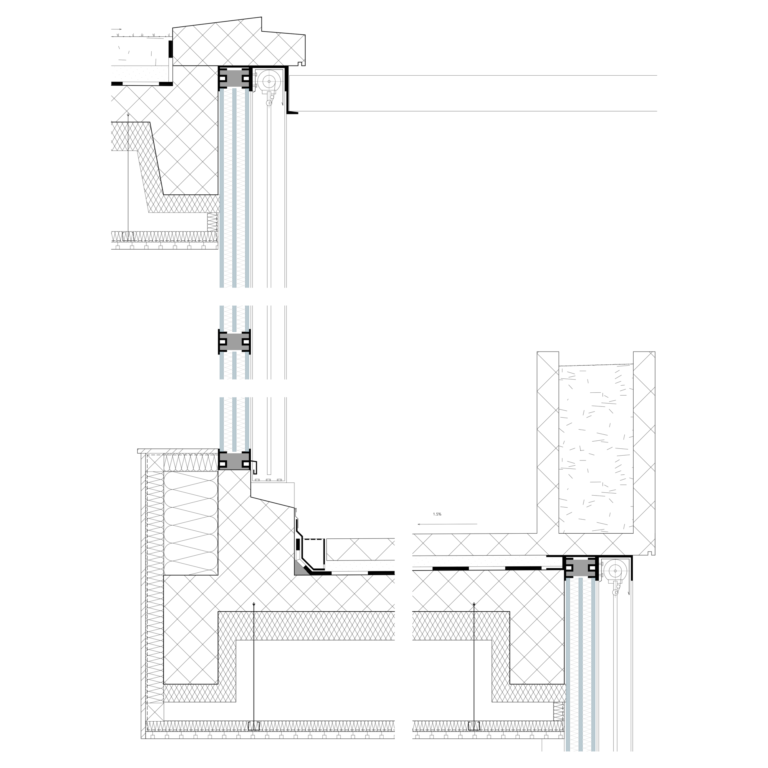 detail section ZHAW, Lyon, Stadtfoyer, Detail section
