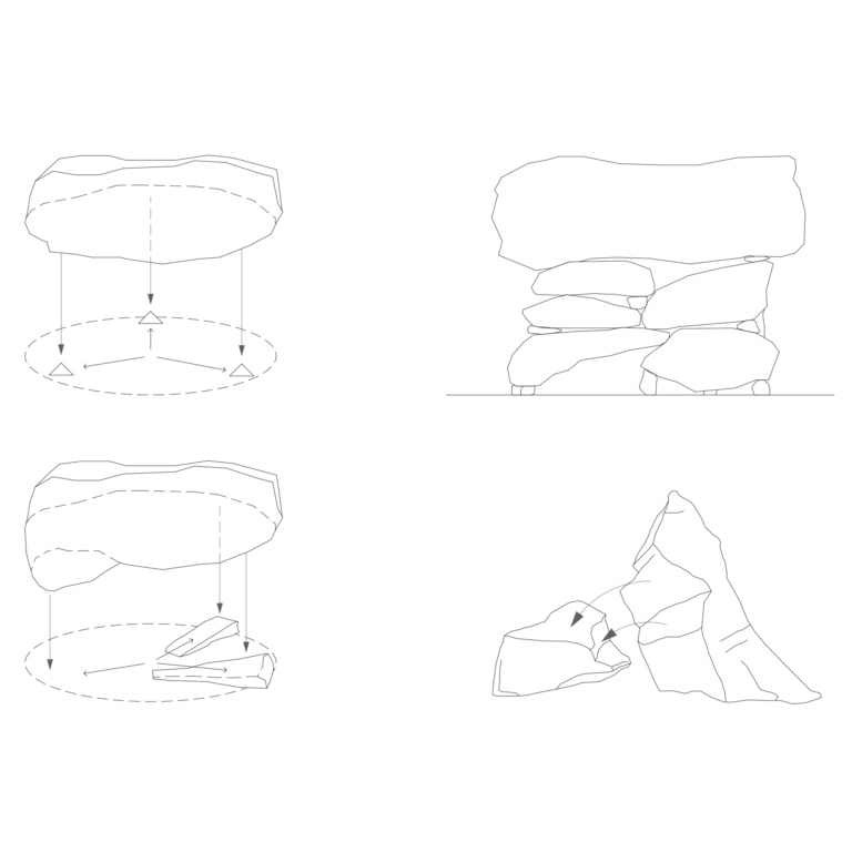 stacking of waste stones ETHZ, Anne Holtrop, stone, Calanca, Gneis, stacking of waste stones