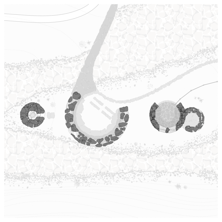 site plan - riverbath ETHZ, Anne Holtrop, stone, Calanca, Gneis, riverbath, site plan