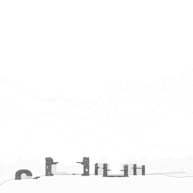 section - riverbath ETHZ, Anne Holtrop, stone, Calanca, Gneis, riverbath, section